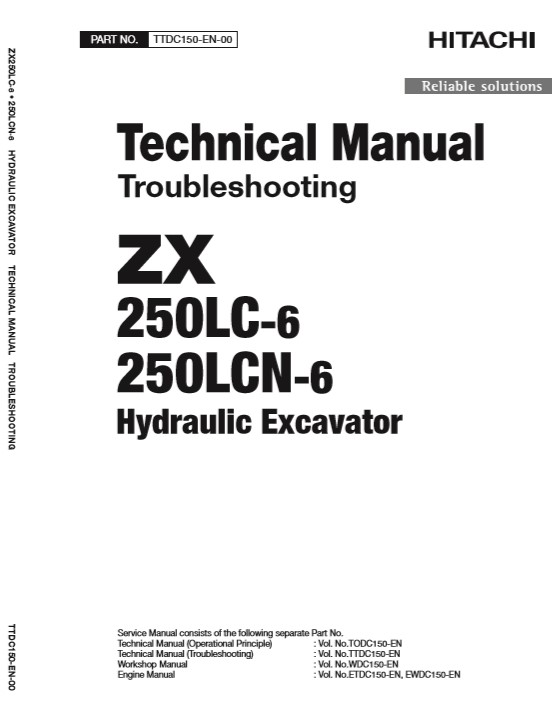 Hitachi ZX250LC-6, Hitachi ZX250LCN-6 Technical Manuals - Image 2