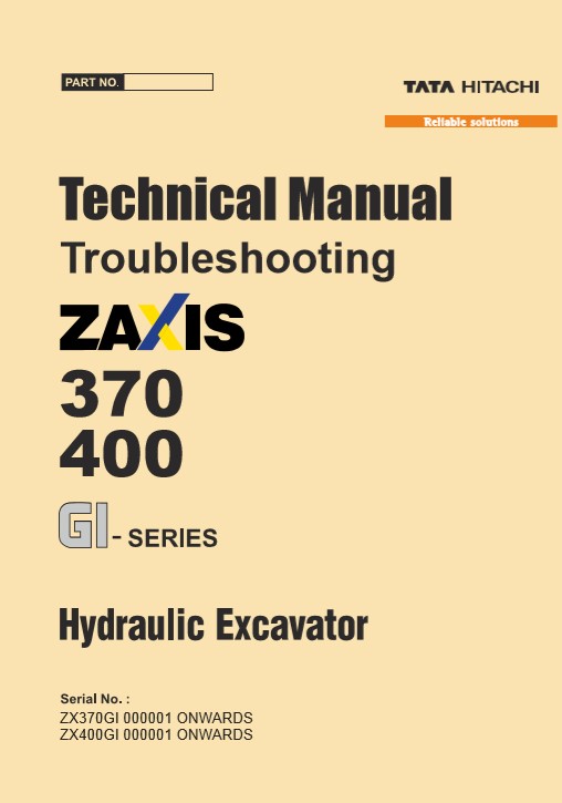 Hitachi ZX370, Hitachi ZX400 GI Series Technical Manuals - Image 2