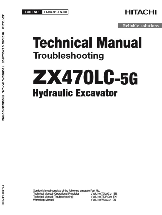 Hitachi ZX470LC-5G Excavator Technical Manuals - Image 2
