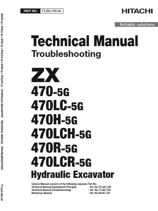 Hitachi ZX470-5G Excavator Technical Manuals - Image 2