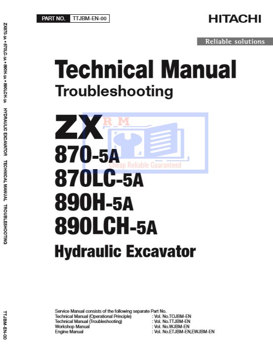 Hitachi ZX870-5A, Hitachi ZX890-5A Series Technical Manuals - Image 2