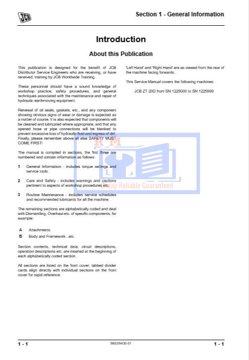 JCB ZT20 Mower Service Repair Manual - Image 3