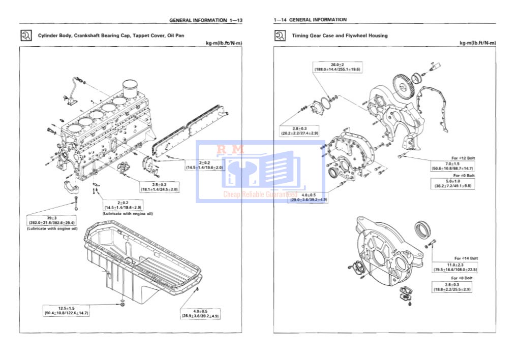 Isuzu 6RB1, Isuzu 6RB1T Industrial Engine Workshop Manual - Image 3