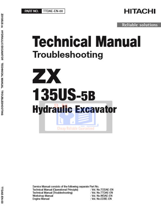 Hitachi ZX135US-5B Excavator Technical Manuals - Image 2