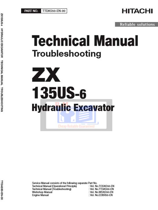 Hitachi ZX135US-6 Excavator Technical Manuals - Image 2