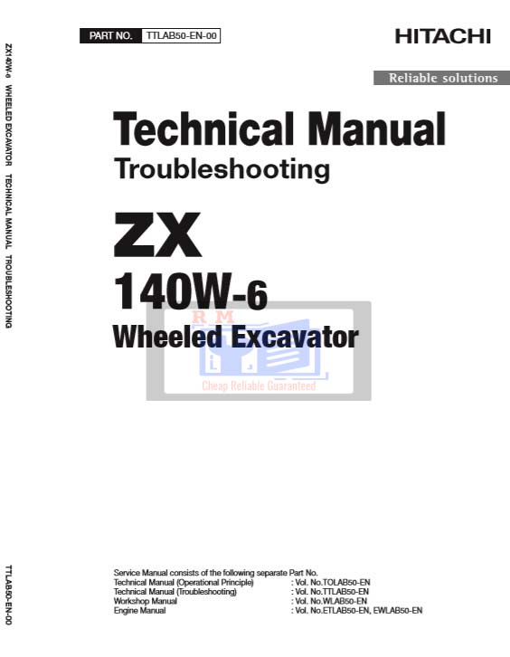 Hitachi ZX140W-6 Wheeled Excavator Technical Manuals - Image 2