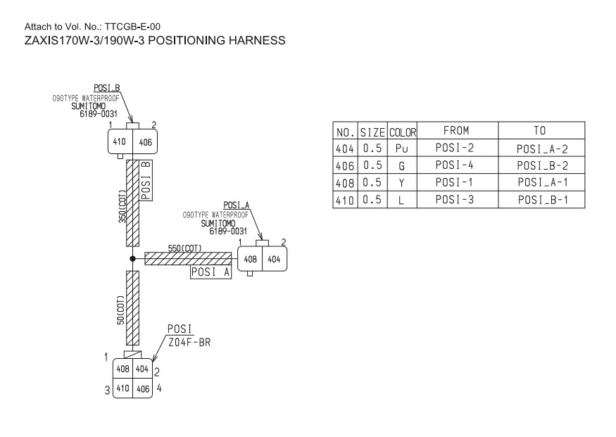 Hitachi ZX140W-3, Hitachi ZX170W-3, Hitachi ZX190W-3, Hitachi ZX210W-3, ZX220W-3 Electrical and Hydraulic Diagrams - Image 3
