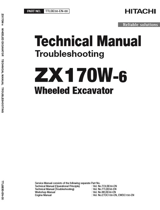 Hitachi ZX170W-6 Wheel Excavator Technical Manuals - Image 2