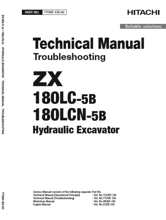 Hitachi ZX180LC-5B, Hitachi ZX180LCN-5B Technical Manuals - Image 2