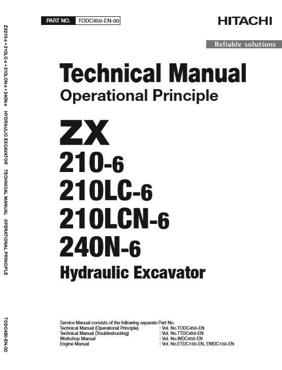 Hitachi ZX210-6 Series and Hitachi ZX240N-6 Technical Manuals - Image 3