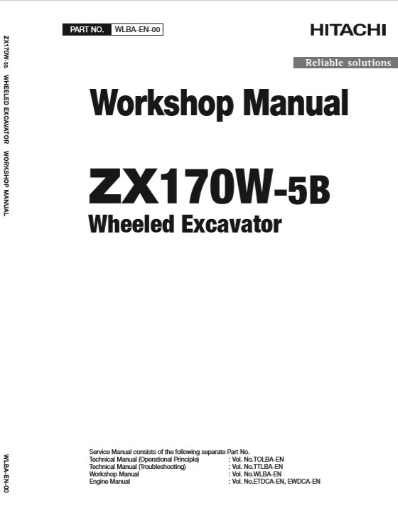 Hitachi ZX170W-5B Wheel Excavator Workshop Manual - Image 2