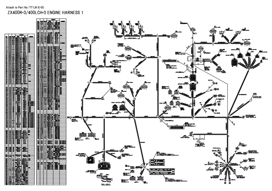 Hitachi ZX400R-3, Hitachi ZX400LCH-3 Electrical and Hydraulic Diagrams - Image 3