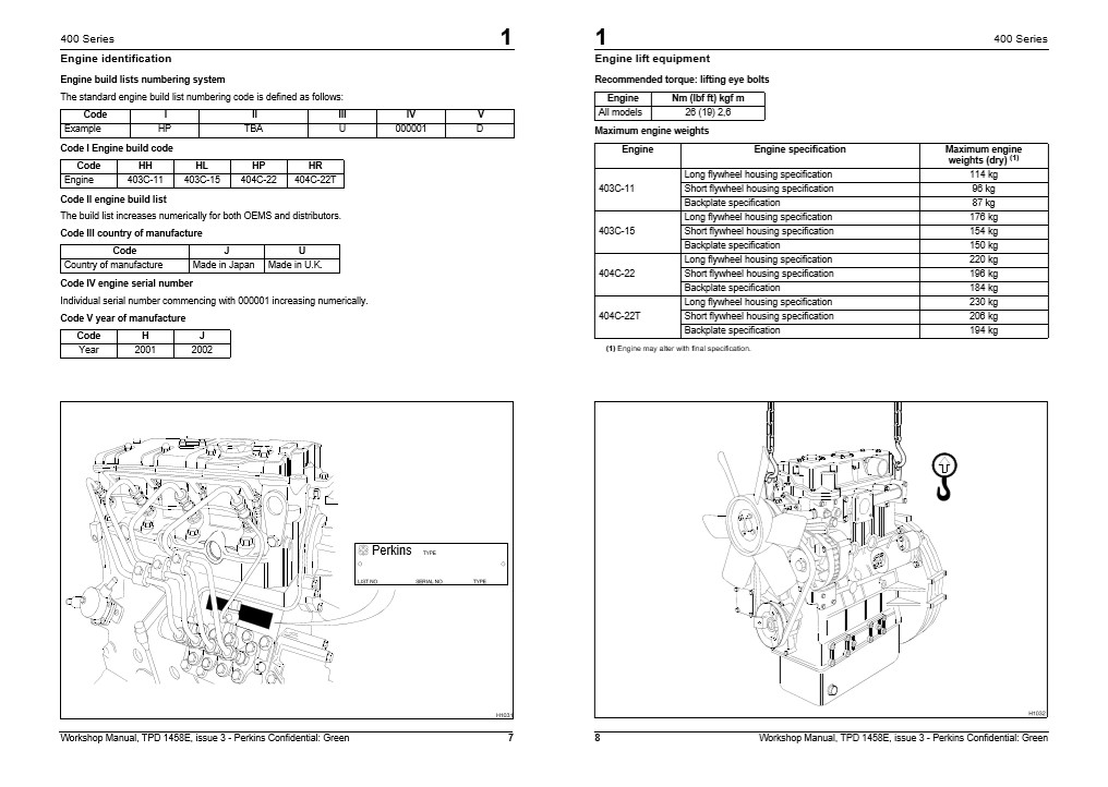 Perkins 403C-11, Perkins 403C-15, Perkins 404C-22, Perkins 404C-22T Workshop Manual - Image 4