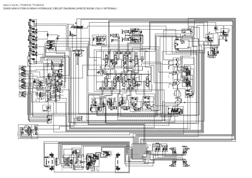 Hitachi ZX140W-3, Hitachi ZX170W-3, Hitachi ZX190W-3, Hitachi ZX210W-3, ZX220W-3 Electrical and Hydraulic Diagrams - Image 2