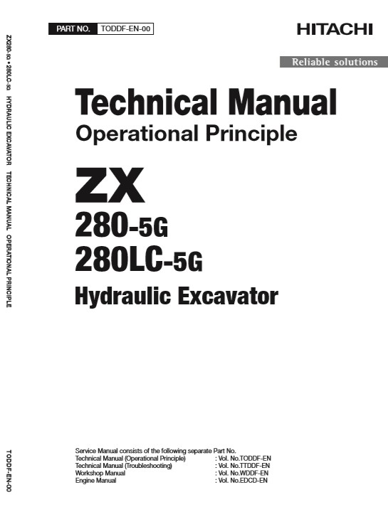 Hitachi ZX280-5G, Hitachi ZX280LC-5G Technical Manuals - Image 3