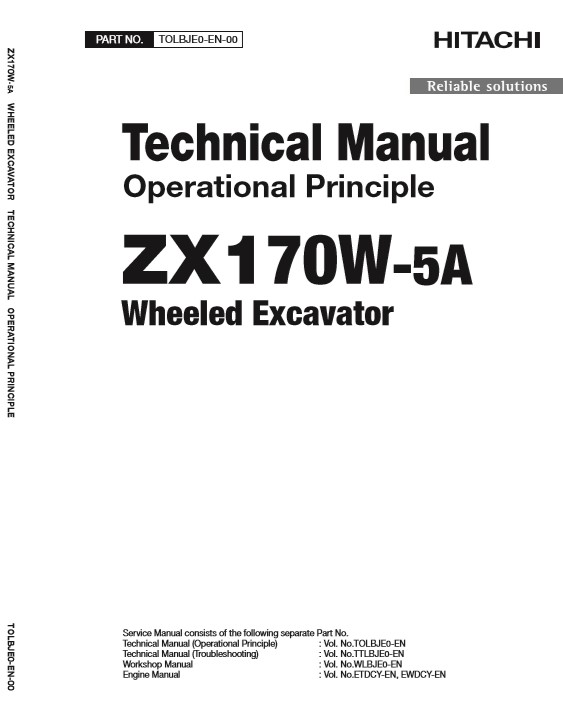Hitachi ZX170W-5A Wheel Excavator Technical Manuals - Image 3