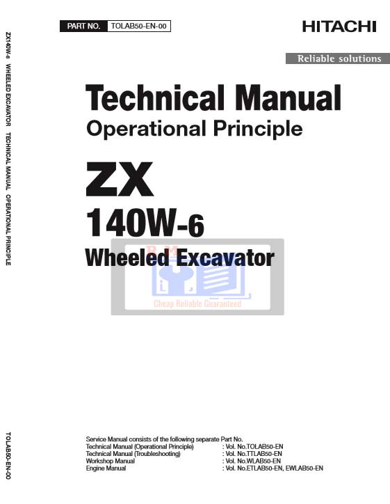 Hitachi ZX140W-6 Wheeled Excavator Technical Manuals - Image 3