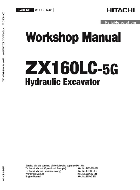 Hitachi ZX160LC-5G Excavator Workshop Manual and Diagrams - Image 2