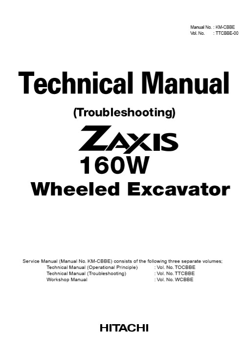 Hitachi Zaxis ZX160W Wheel Excavator Technical Manual - Image 2