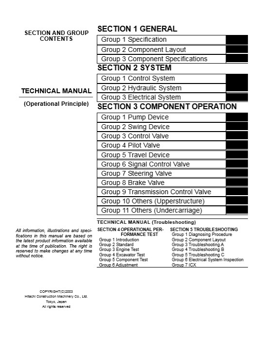Hitachi Zaxis ZX180W Wheel Excavator Technical Manuals - Image 2
