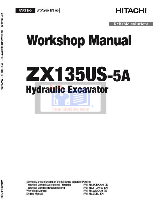 Hitachi ZX135US-5A Excavator Workshop Manual and Diagrams - Image 2