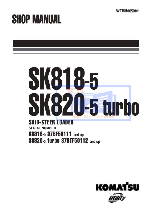 Komatsu SK818-5, Komatsu SK820-5 Turbo, Skid Steer Loader Workshop Manual - Image 2