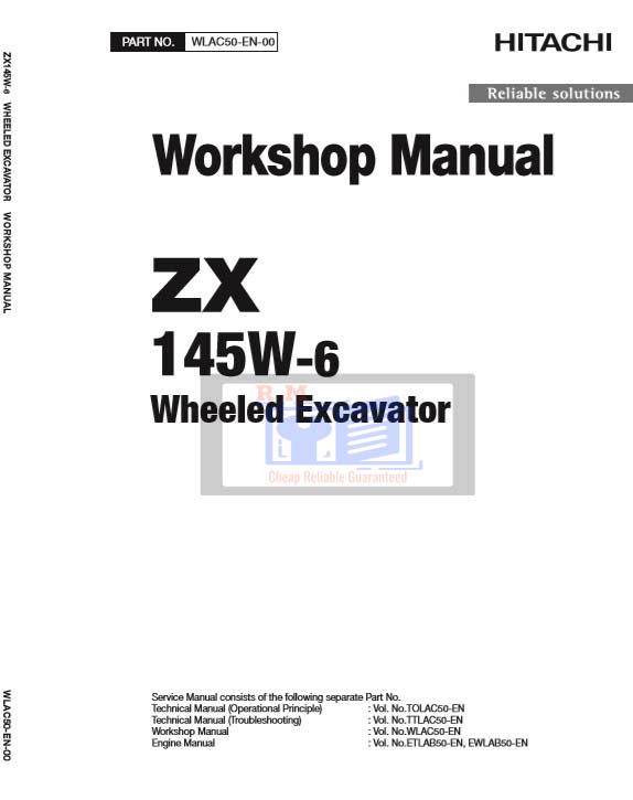 Hitachi ZX145W-6 Wheel Excavator Workshop Manual and Diagrams - Image 2
