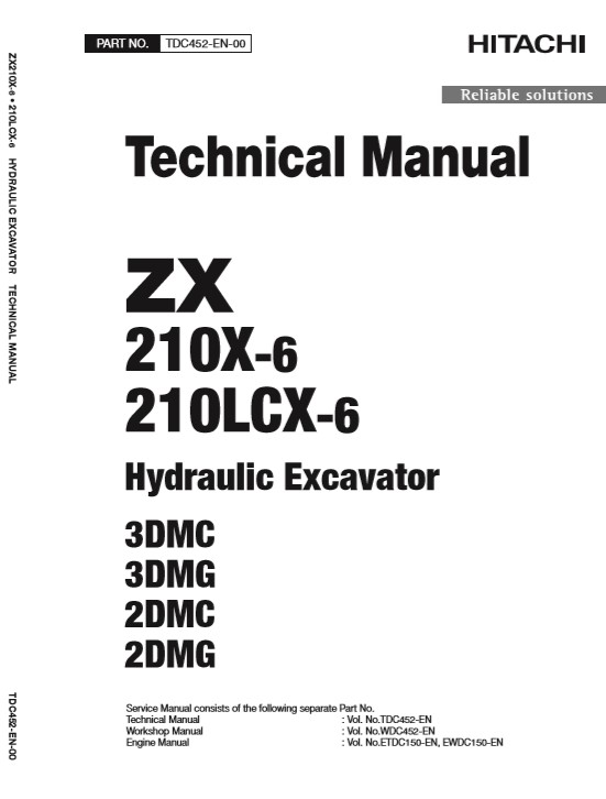 Hitachi ZX210X-6, Hitachi ZX210LCX-3 Technical Manual - Image 2