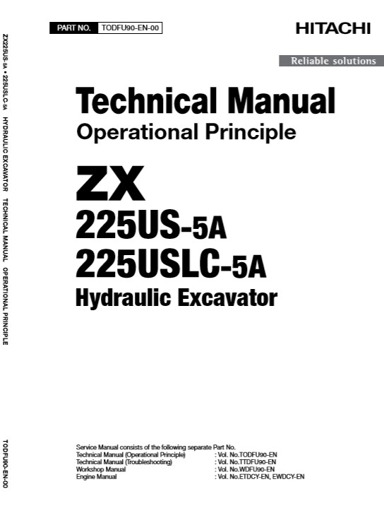 Hitachi ZX225US-5A, Hitachi ZX225USLC-5A Technical Manuals - Image 3