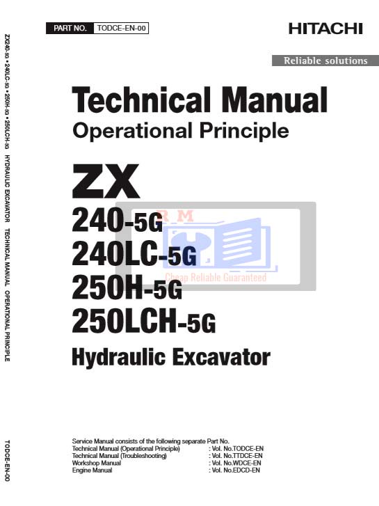 Hitachi ZX240-5G, Hitachi ZX250-5G Technical Manuals - Image 3