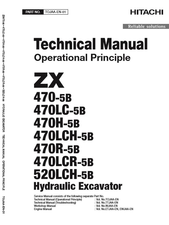 Hitachi ZX470-5B, Hitachi ZX520-5B Series Technical Manuals - Image 3