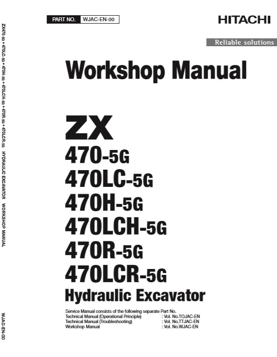 Hitachi ZX470-5G Series Workshop Manual and Diagrams - Image 2