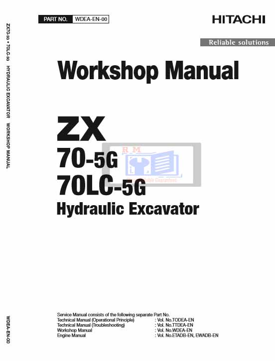 Hitachi ZX70-5G, Hitachi ZX70LC-5G Workshop Manual and Diagrams - Image 2