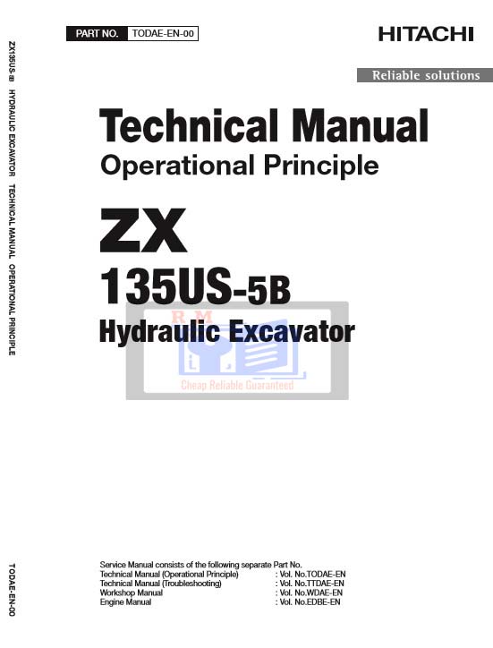 Hitachi ZX135US-5B Excavator Technical Manuals - Image 3
