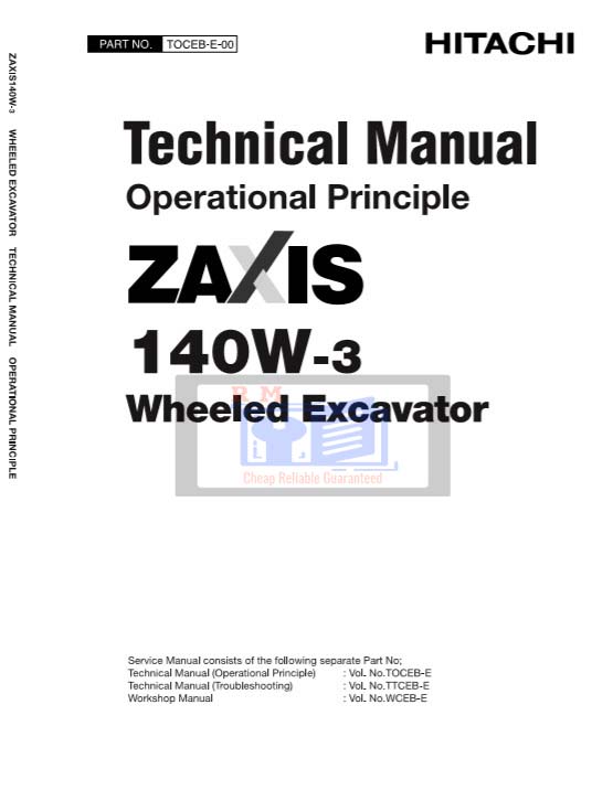 Hitachi ZX140W-3 Wheel Excavator Technical Manuals - Image 3