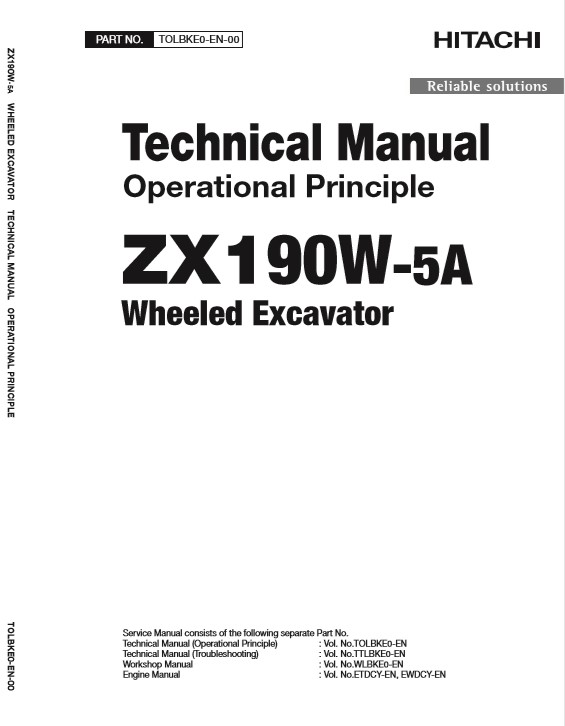 Hitachi ZX190W-5A Wheel Excavator Technical Manuals - Image 3