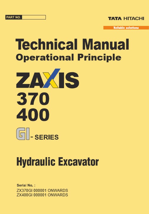 Hitachi ZX370, Hitachi ZX400 GI Series Technical Manuals - Image 3