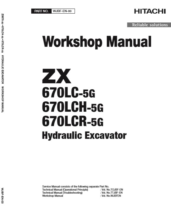 Hitachi ZX670-5G Series Workshop Manual and Diagrams - Image 2