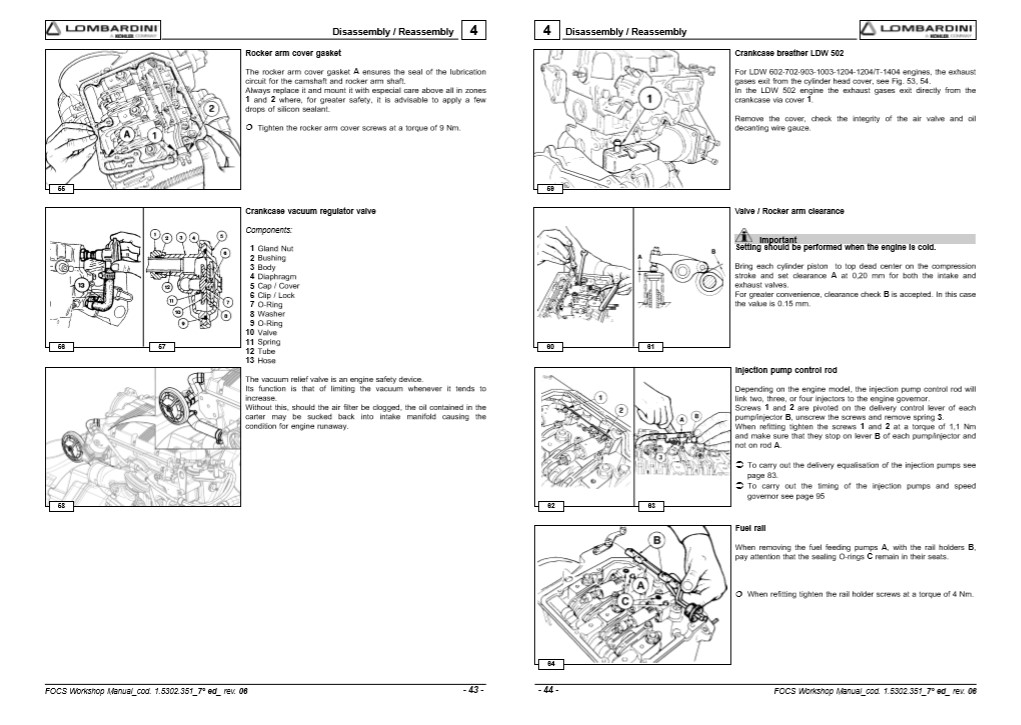 Lombardini FOCS Engine Series Workshop Manual - Image 7
