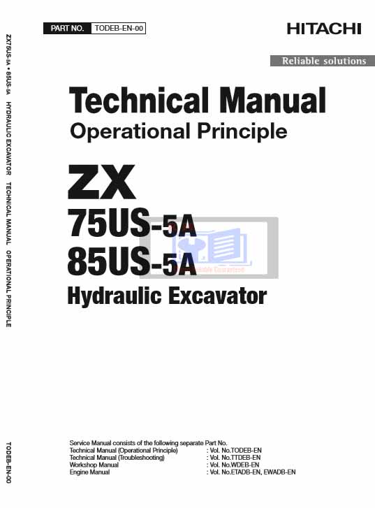 Hitachi ZX75US-5A, Hitachi ZX85US-5A Technical Manuals - Image 3