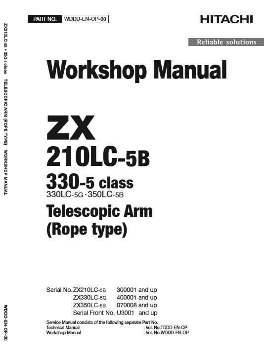 Hitachi ZX210LC-5B Excavator Workshop Manual - Image 2