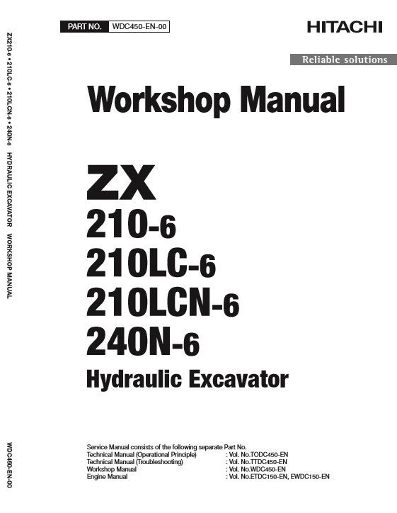Hitachi ZX210-6 Series and ZX240N-6 Excavators Workshop Manual - Image 2