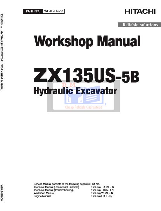 Hitachi ZX135US-5B Excavator Workshop Manual and Diagrams - Image 2