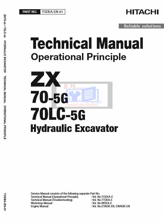 Hitachi ZX70-5G, Hitachi ZX70LC-5G Excavator Technical Manuals - Image 3
