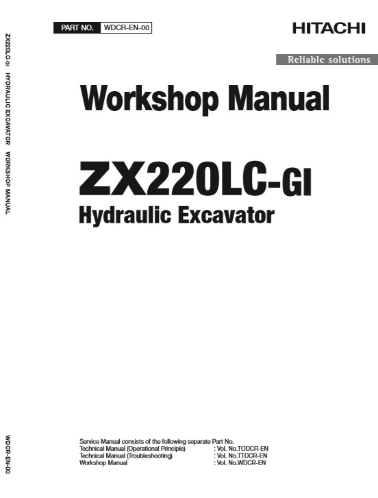 Hitachi ZX220LC-GI Excavator Workshop Manual and Diagrams - Image 2