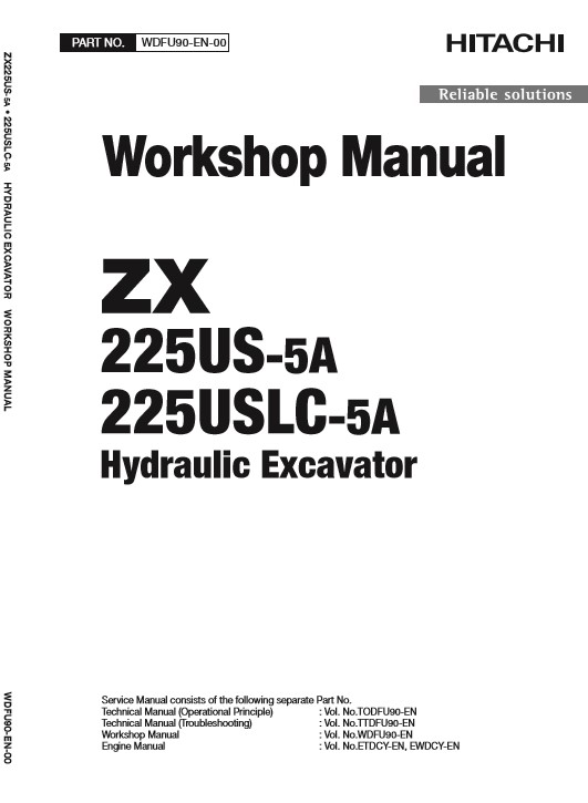 Hitachi ZX225US-5A, Hitachi ZX225USLC-5A Workshop Manual and Diagrams - Image 2