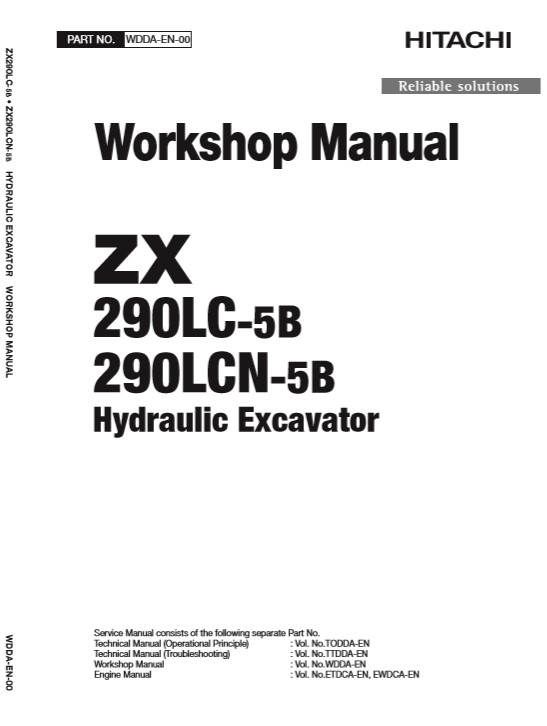 Hitachi ZX290LC-5B, Hitachi ZX290LCN-5B Workshop Manual and Diagrams - Image 2