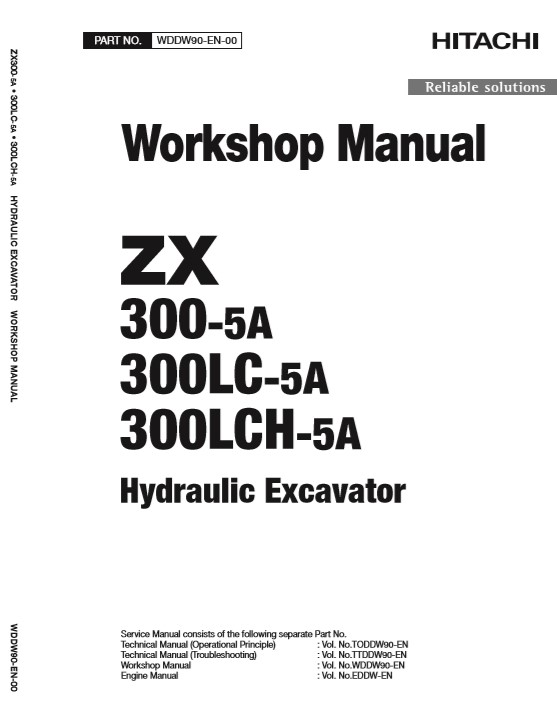 Hitachi ZX300-5A, Hitachi ZX300LC-5A, Hitachi ZX300LCH-5A Workshop Manual - Image 2