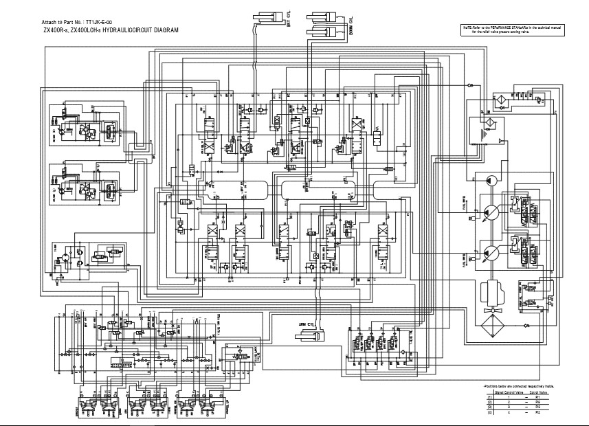 Hitachi ZX400R-3, Hitachi ZX400LCH-3 Electrical and Hydraulic Diagrams - Image 4