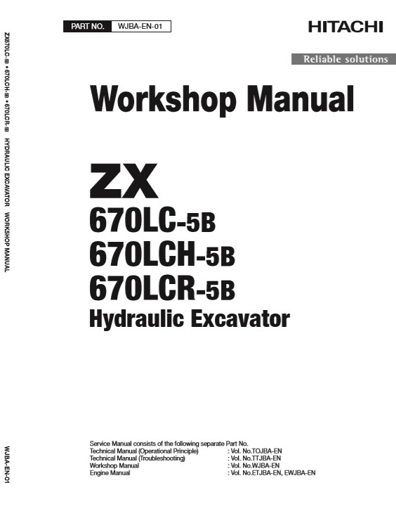 Hitachi ZX670LC-5B Series Workshop Manual and Diagrams - Image 2